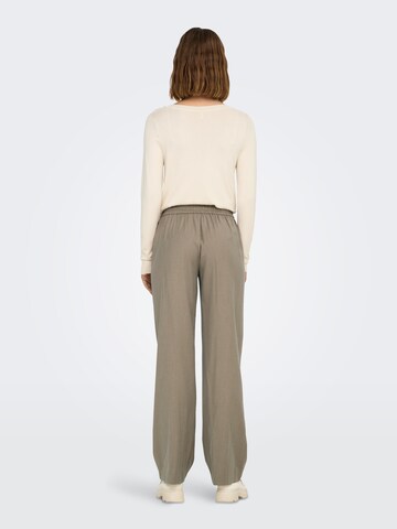 ONLY Wide leg Trousers 'ONLKAZO' in Brown