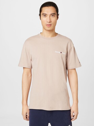 T-Shirt Tommy Jeans en beige : devant