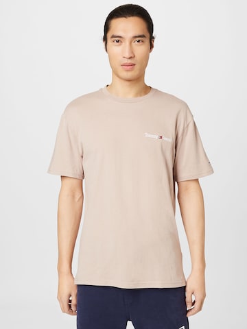 Tommy Jeans - Camiseta en beige: frente