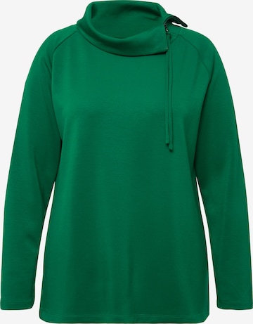 Sweat-shirt Ulla Popken en vert : devant