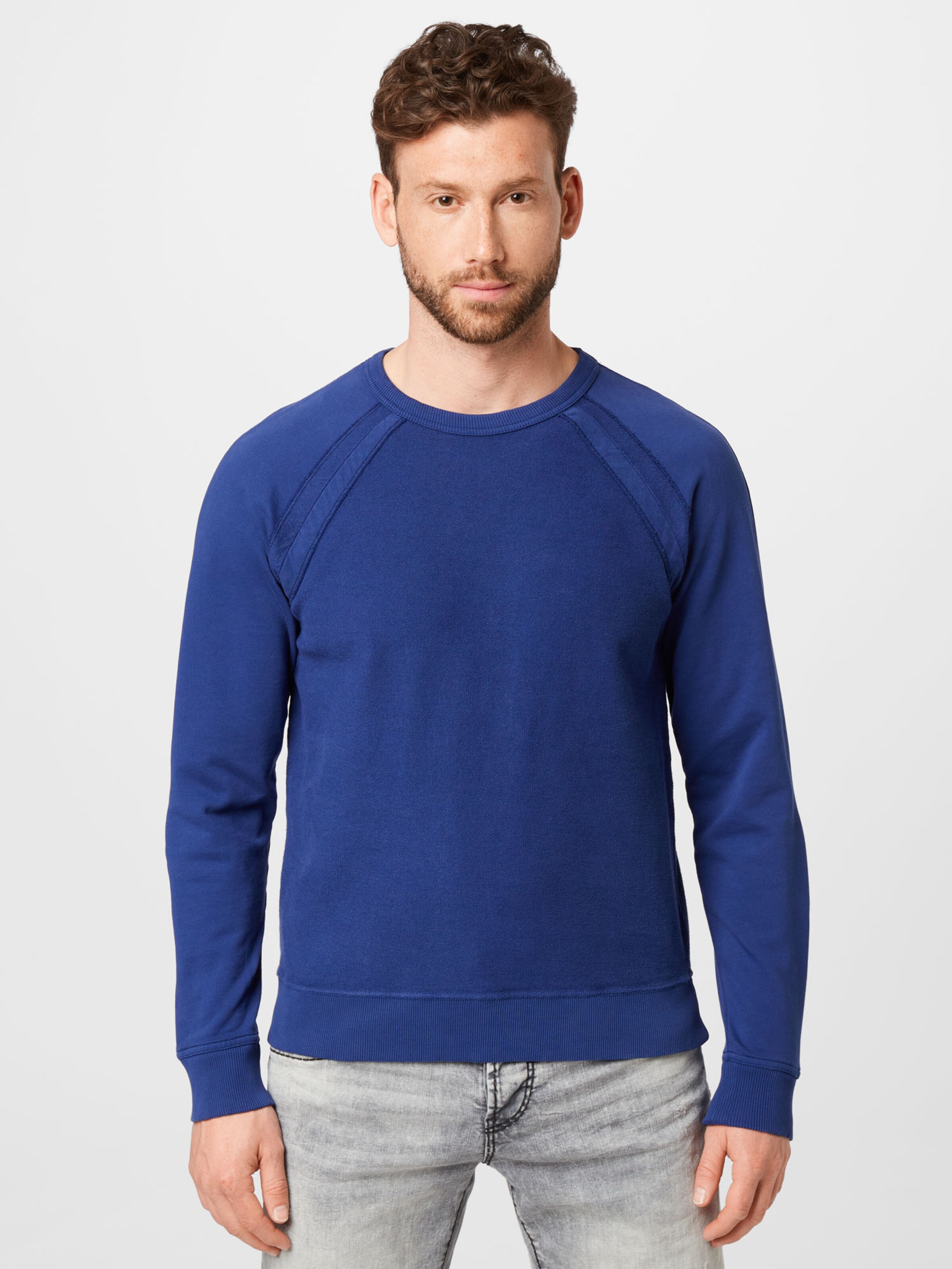 Männer Sweat Folk Sweatshirt in Blau - UJ49340 Männer Sweat Folk Sweatshirt in Blau - UJ49340
