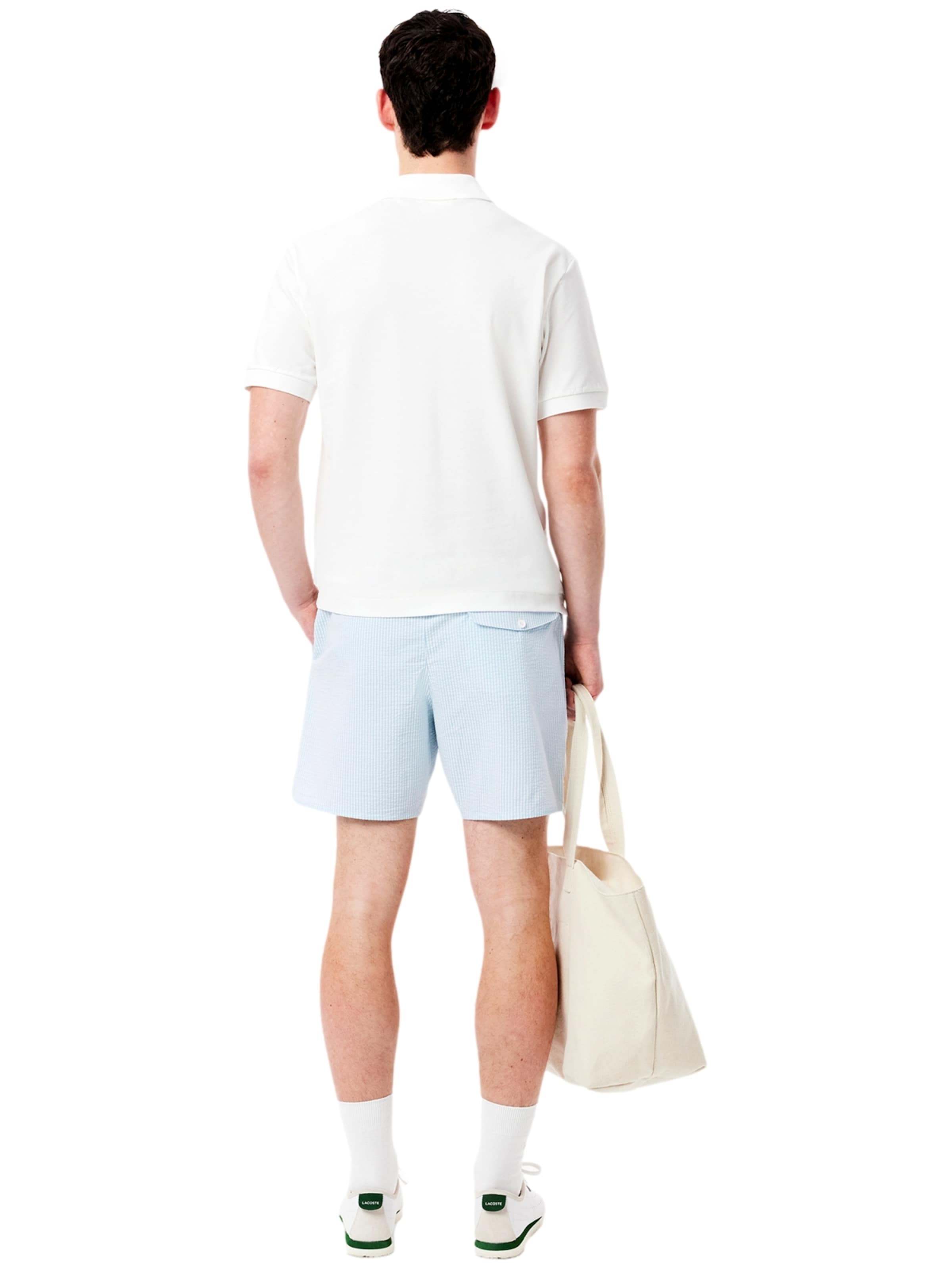 LACOSTE Badeshorts in Blau