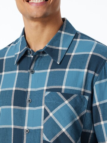 Pyjama long ' Selected Premium Warming ' SCHIESSER en bleu