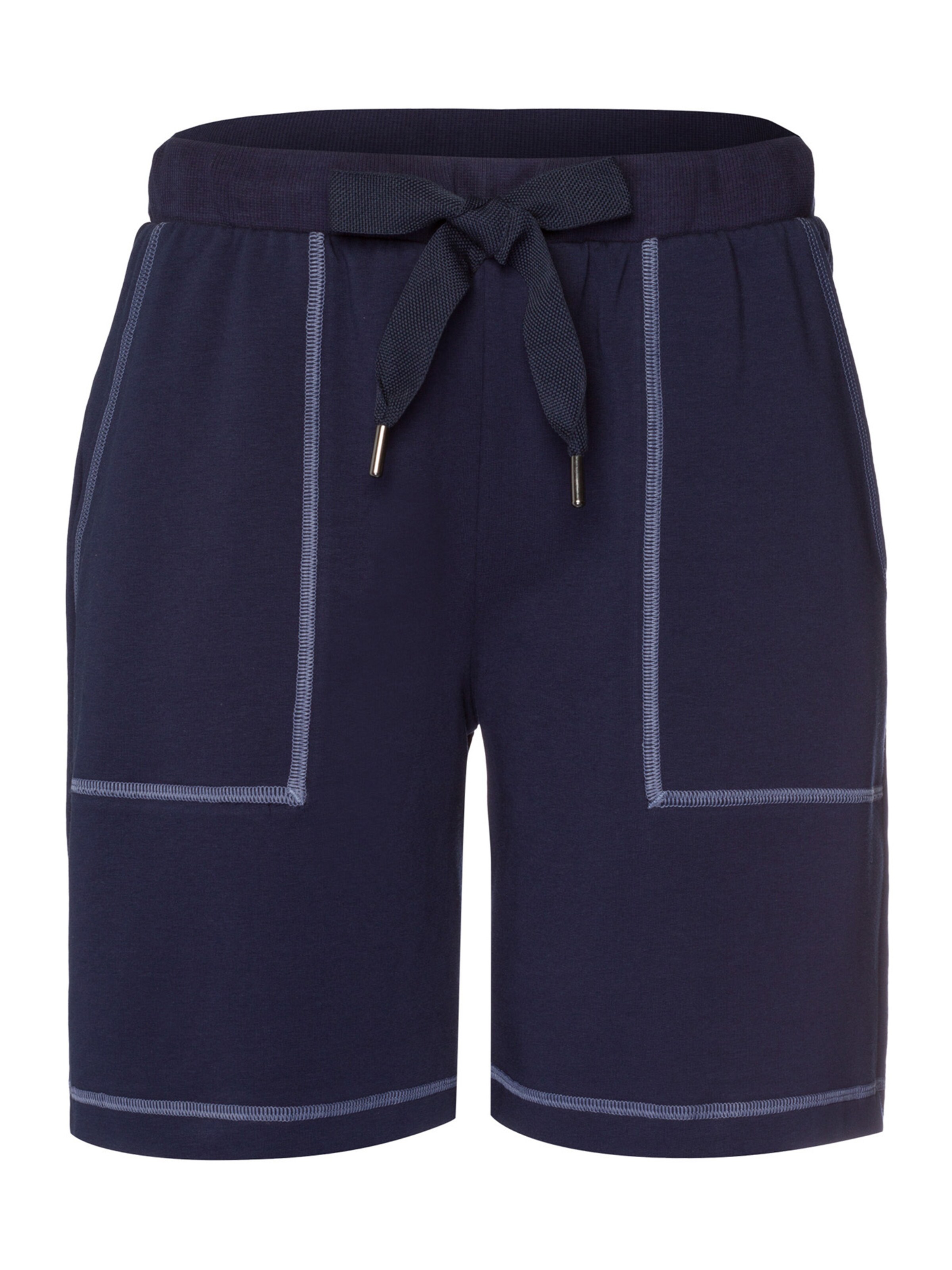 Hanro Loose fit Pants ' Natural Living ' in Blue: front