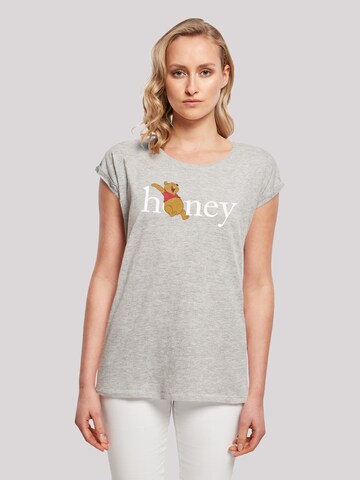 F4NT4STIC Shirt 'Disney Winnie The Pooh Honey' in Grijs: voorkant