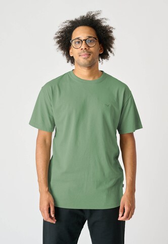 Cleptomanicx T-Shirt 'Ligull Boxy 2' in Grün: Vorderseite