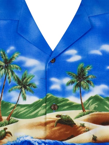 KY's Regular fit Overhemd 'Turtle OLD' in Blauw