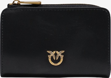 PINKO - Cartera 'MINI WALLET VITELLO SETA 106206 A0F1' en negro: frente