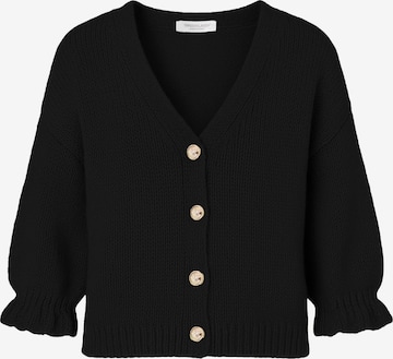SASSYCLASSY Oversizestrickjacke in Schwarz: Vorderseite