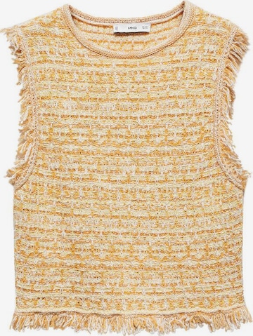 MANGO Knitted Top 'Papallon' in Yellow: front