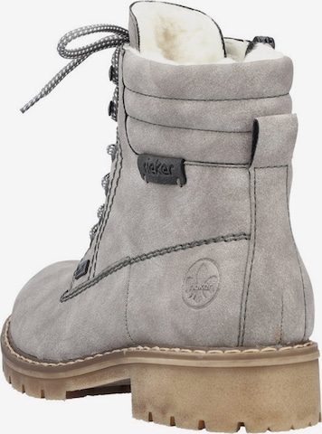 Rieker Lace-Up Ankle Boots in Grey