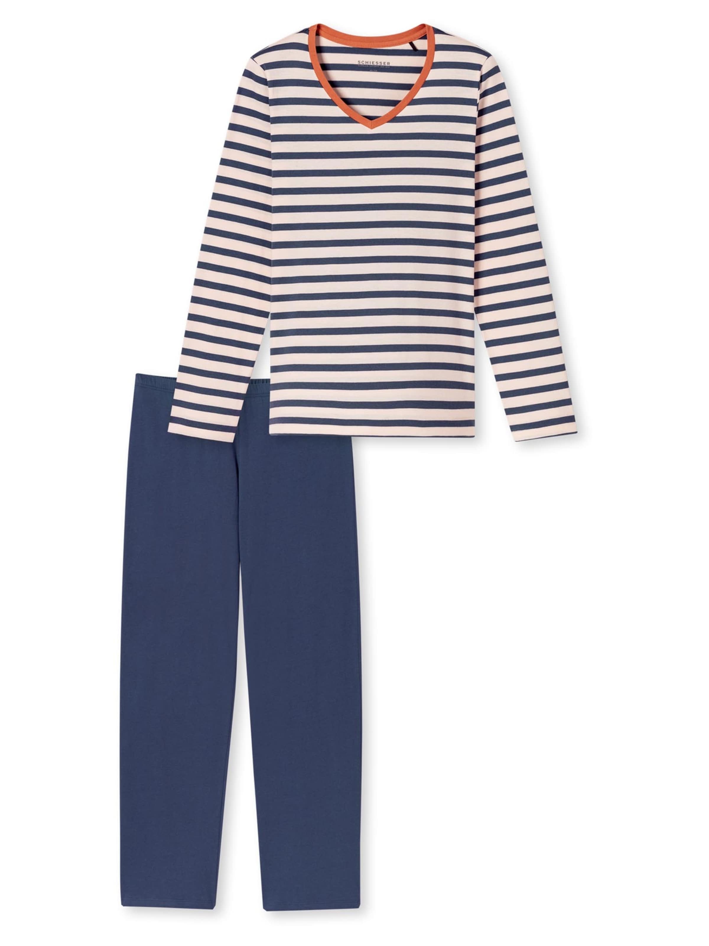 SCHIESSER Pajama 'Casual Essentials' in Beige: front