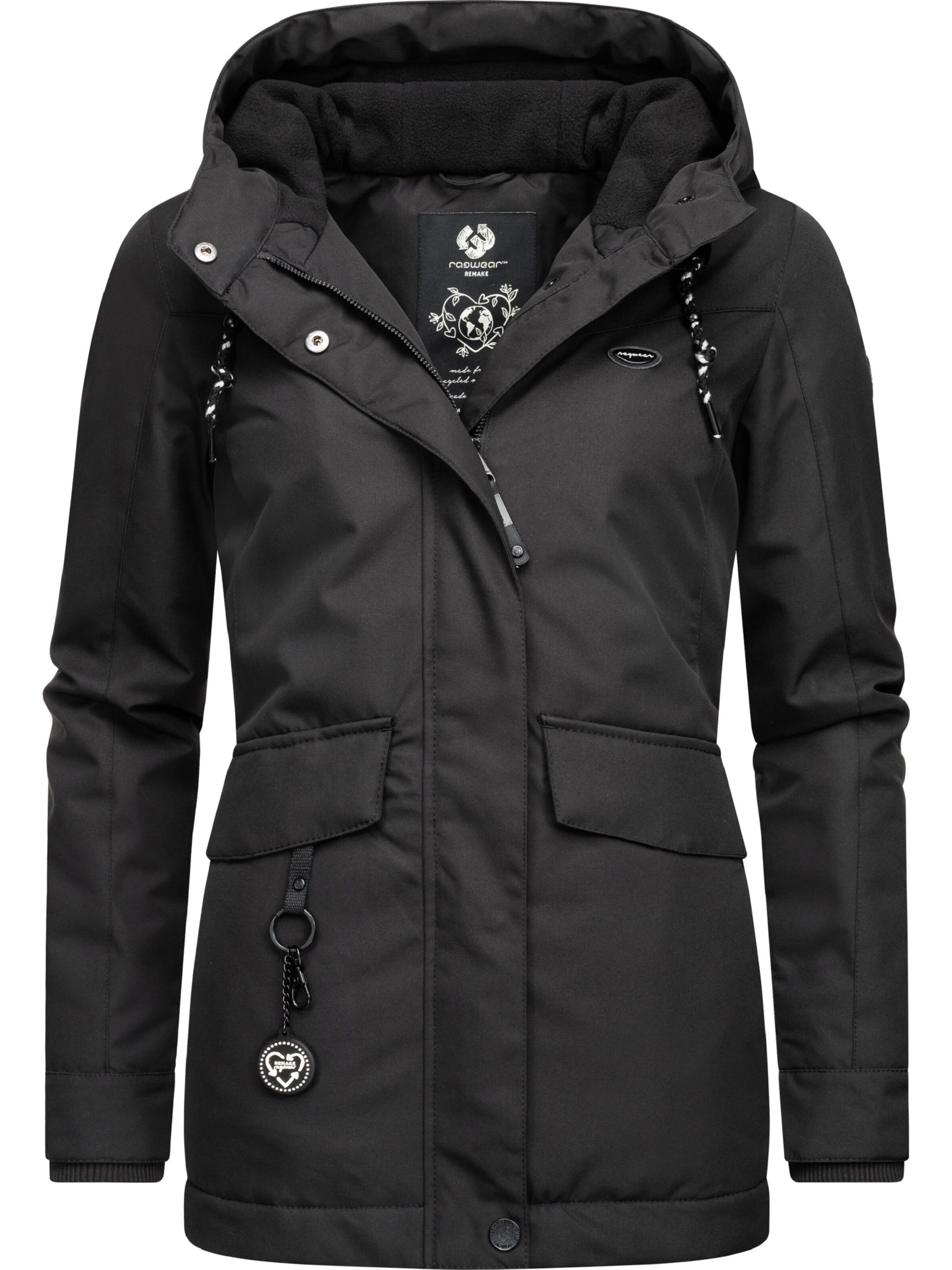 Veste d’hiver 'Jazmin' Ragwear en noir : devant