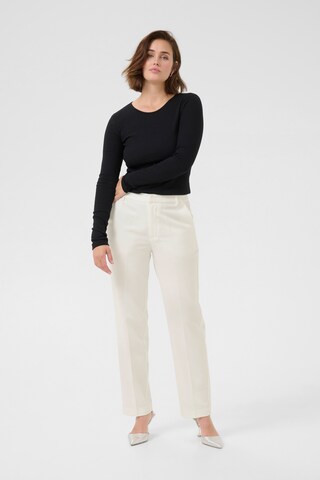 Kaffe Regular Pantalon 'Sakura' in Wit
