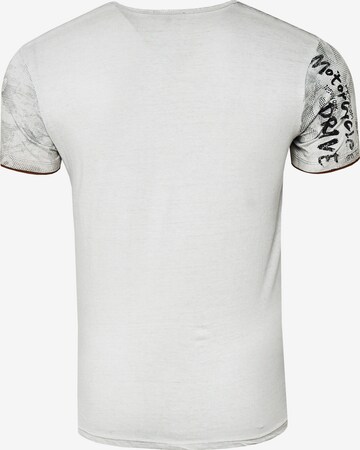 Rusty Neal T-Shirt mit lässigem Allover-Print in Grau