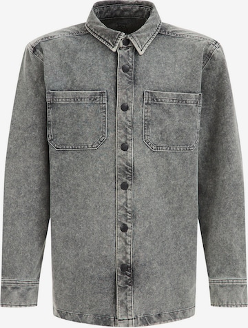 WE Fashion Regular fit Button up shirt in Grey: front