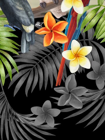 Hawaiihemdshop.de Regular fit Overhemd 'Hawaiihemd "Golden Parrots"' in Geel