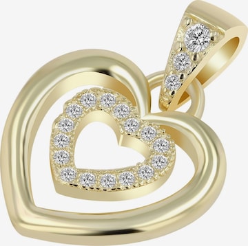 Akzent Pendant '"Cara" aus 925 Sterlingsilber, rhodiniert, langlebig' in Gold: front