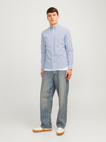 JACK & JONES Slim Fit Hemd 'JPRBLUBrook' in Blau