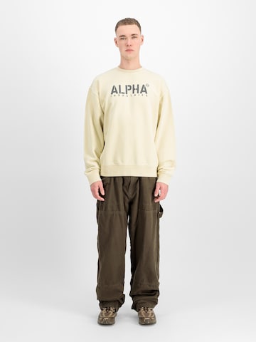 ALPHA INDUSTRIES Sweatshirt 'Stencil' in Weiß: Vorderseite