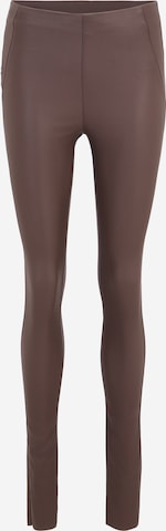 OBJECT Tall - Skinny Leggings 'BELLE' en marrón: frente