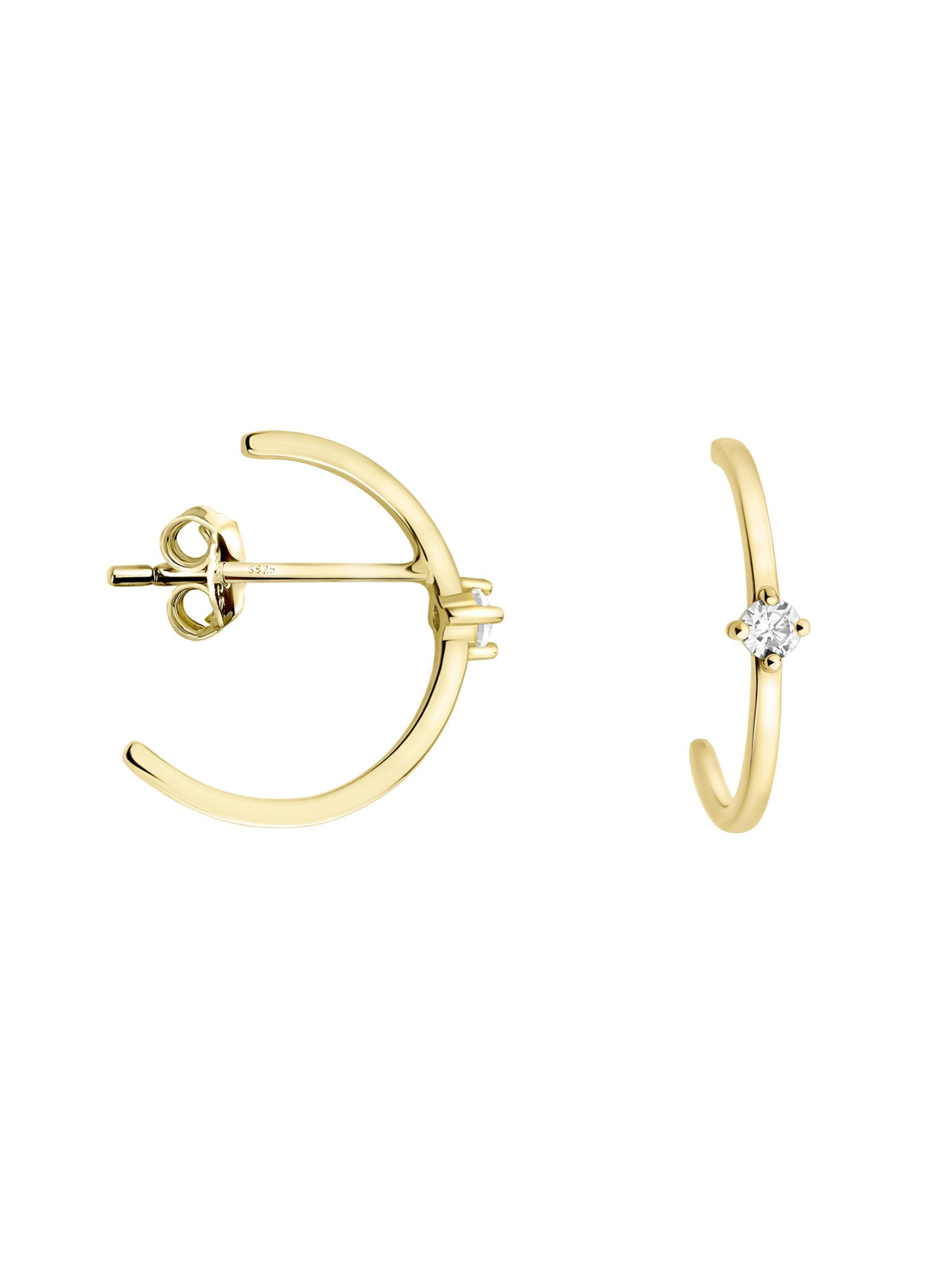 Sofia Milani Ohrringe 'Zirconia'‌ in Gold: Vorderseite