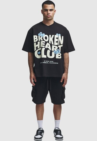 T-Shirt 'Broken Heart Club' 2Y Studios en noir