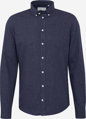 Casual Friday Slim fit Button Up Shirt 'Anton' in Blue: front