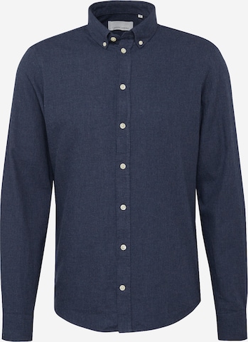 Casual Friday - Ajuste estrecho Camisa 'Anton' en azul: frente