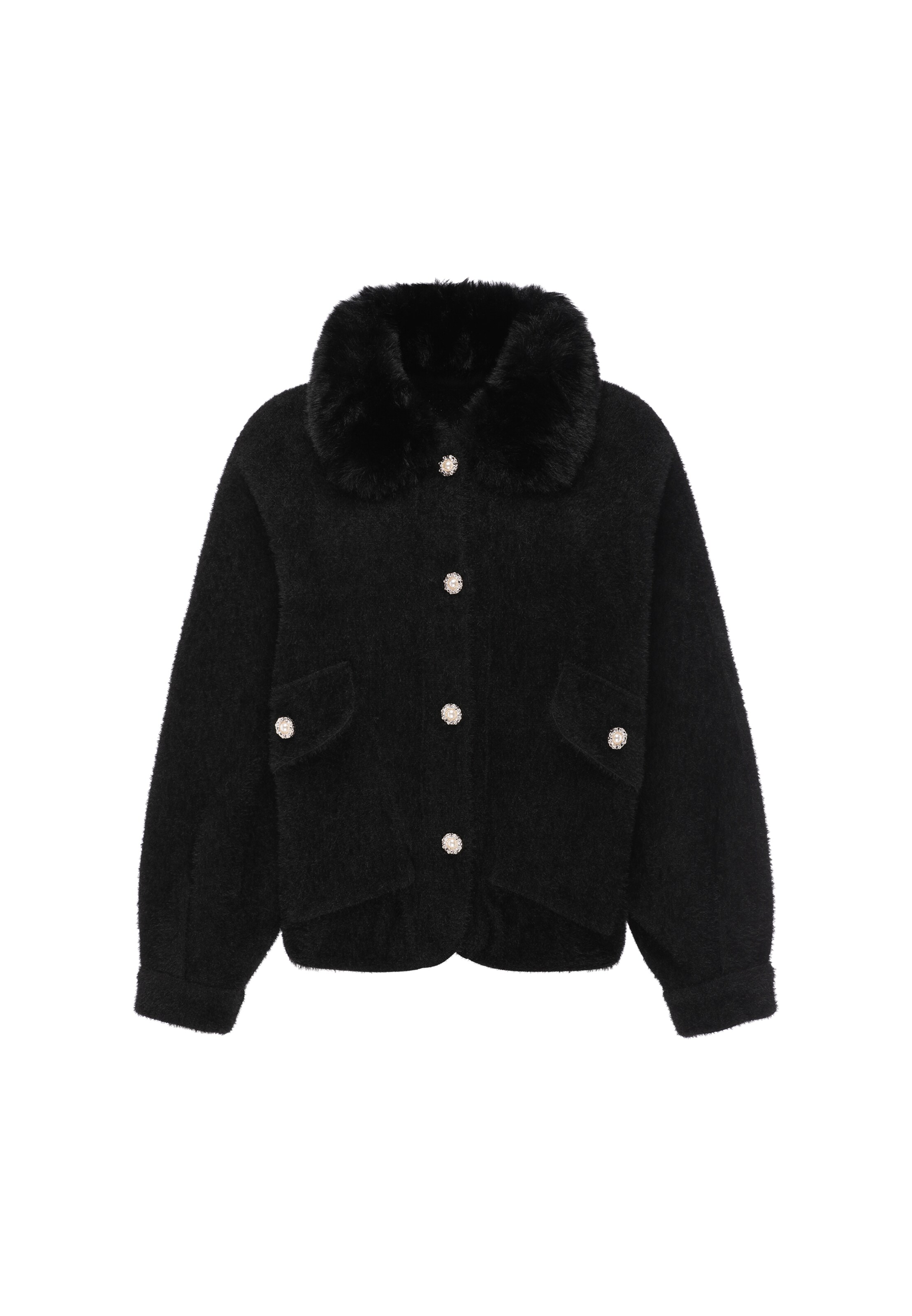 myMo ESSENTIALS - Cárdigan en negro: frente