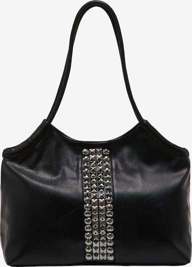 Geantă de umăr NAEMI pe negru / argintiu, Vizualizare produs