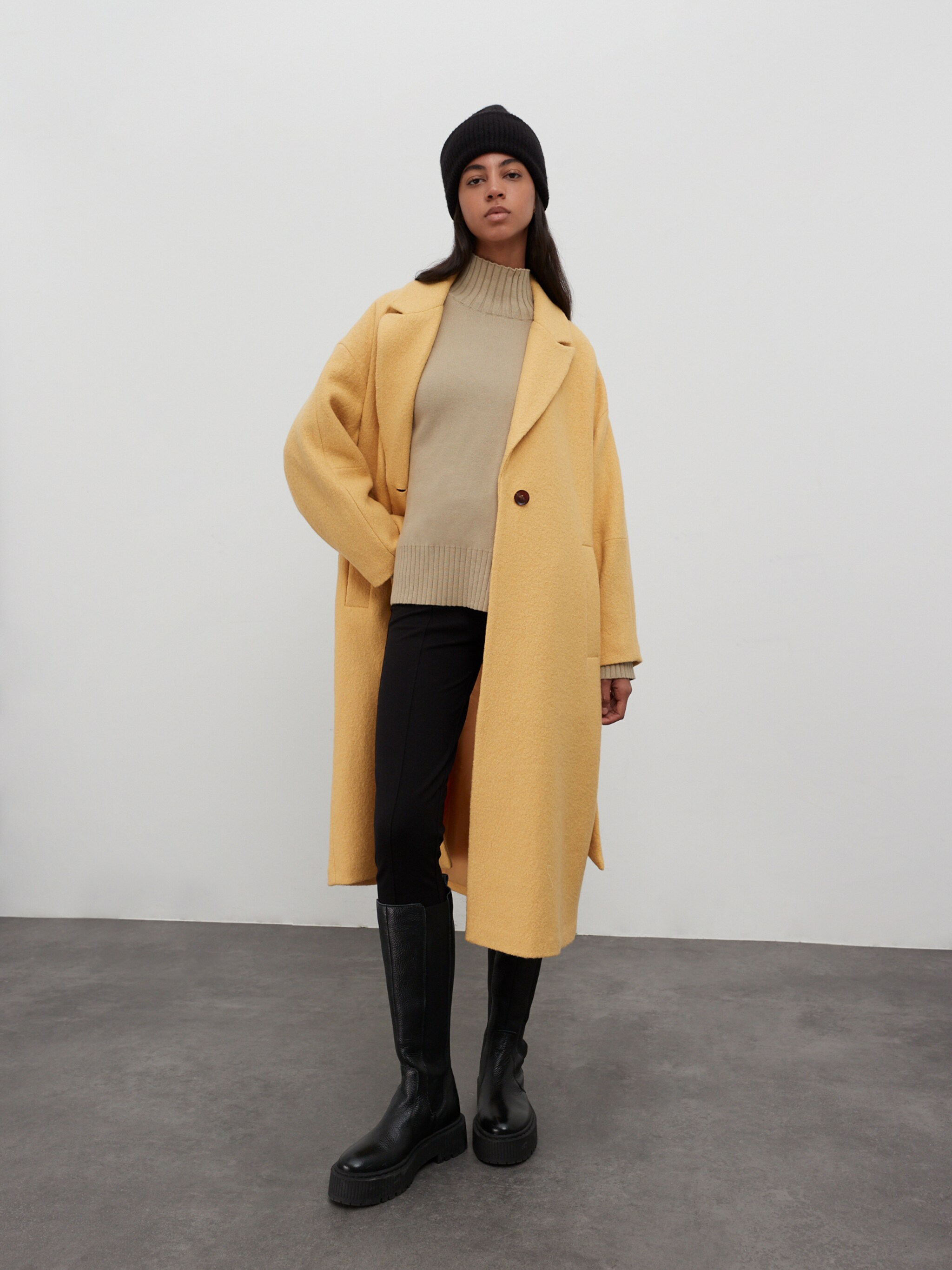 EDITED Produits Manteau mi-saison 'Juli' jaune