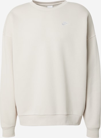 Nike Sportswear Sweatshirt 'CLUB' i vit: framsida