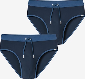 SCHIESSER Bathing trunks ' Ocean Swim ' in Blue: front