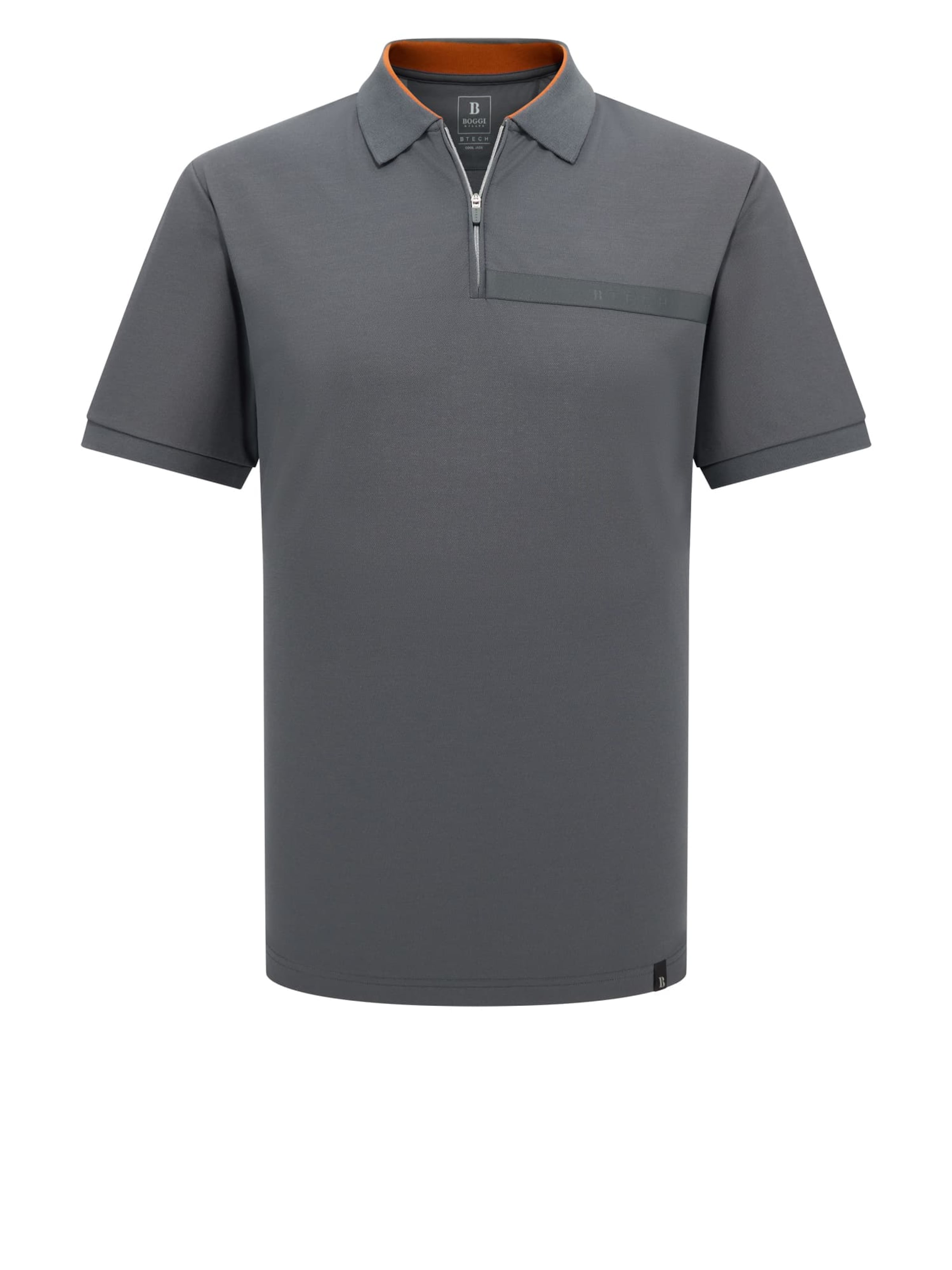 Boggi Milano Shirt 'B Tech' in Grijs: voorkant