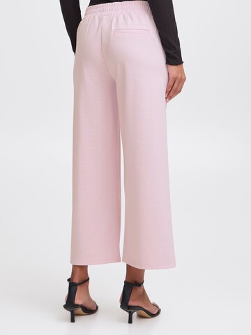 ICHI - Pierna ancha Pantalón plisado ' IHKate ' en rosa
