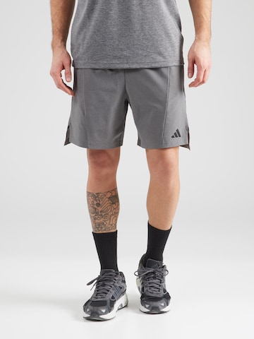 ADIDAS PERFORMANCE Regular Sporthose 'D4T' in Grau: Vorderseite
