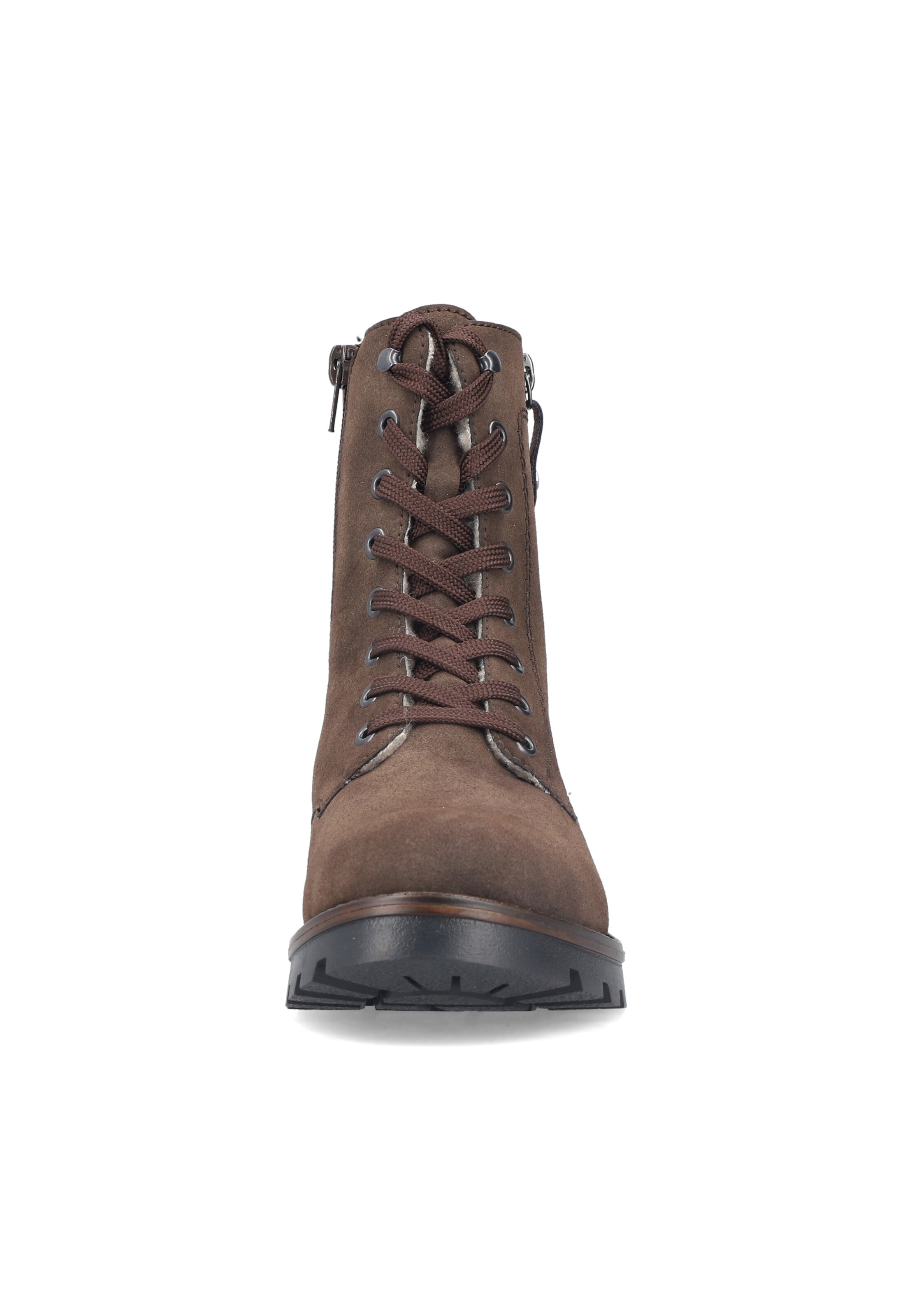 Rieker Lace-Up Ankle Boots in Brown
