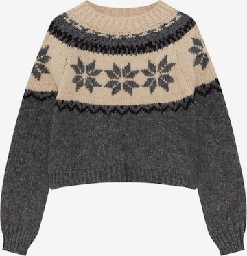 Pull-over Pull&Bear en gris : devant