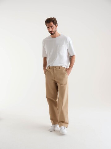 ABOUT YOU x Kevin Trapp Loosefit Hose 'Jesper' in Beige