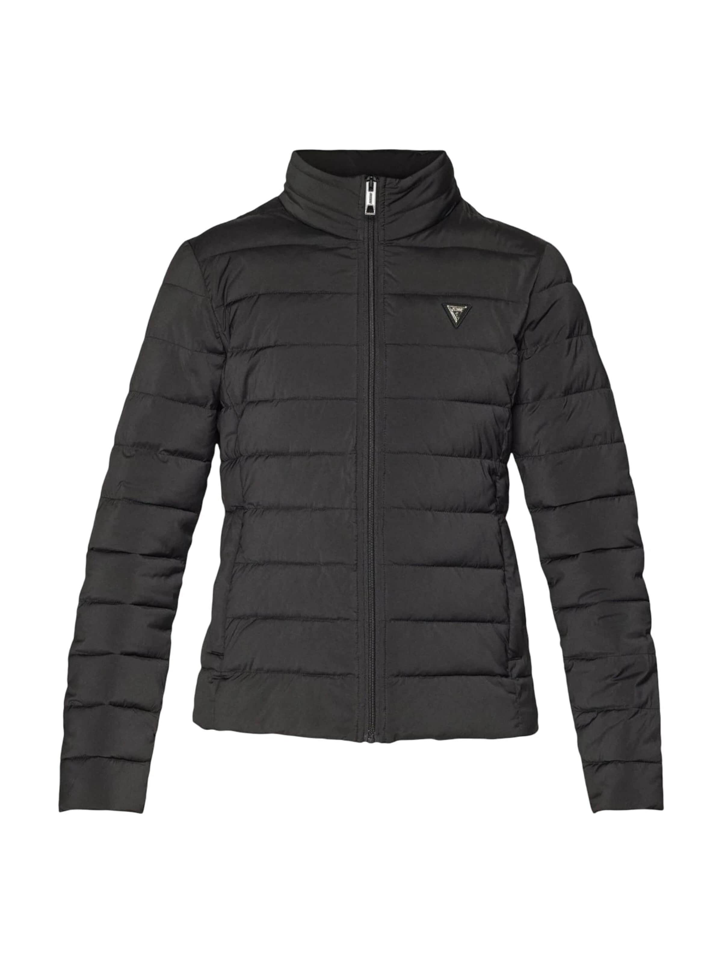 GUESS Winter Jacket 'SOLID HEAVY DIANN PUFFER V4YL04 WF3X0' in Black: front