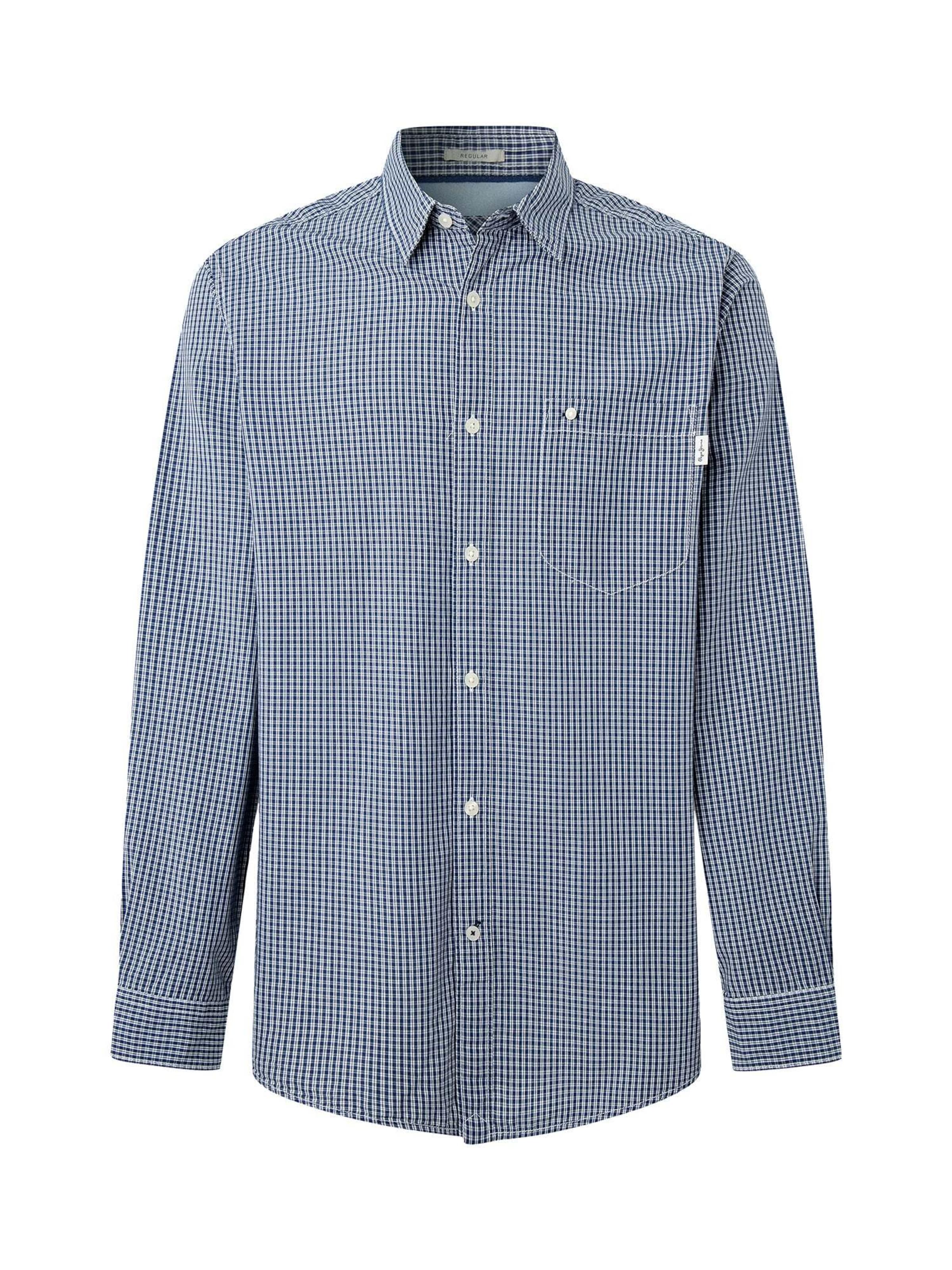 Pepe Jeans - Ajuste regular Camisa 'Rockville' en azul: frente