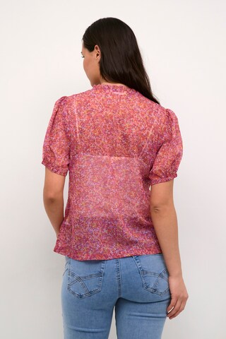 Cream Blouse in Red