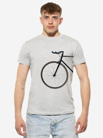 Cotton Prime Shirt 'Bike Lover' in Grijs: voorkant