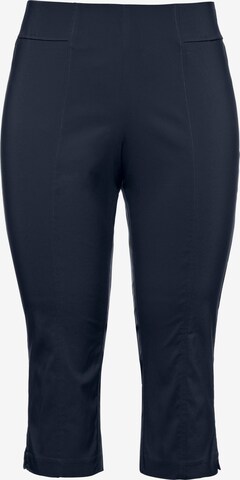 Ulla Popken Slimfit Broek in Blauw: voorkant