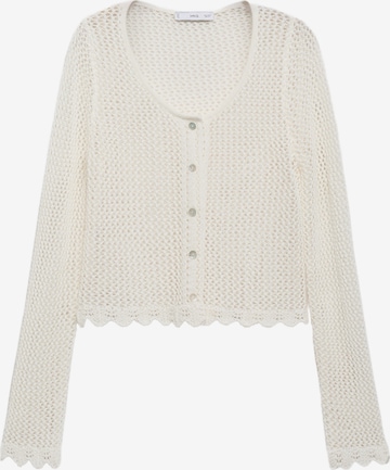 MANGO Neuletakki 'PAQUI' värissä valkoinen: etupuoli