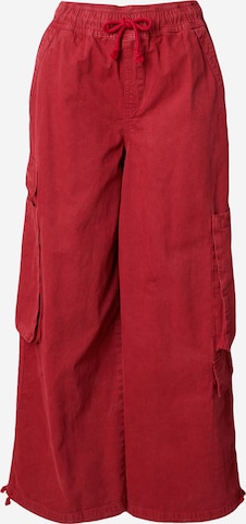 TOPSHOP Wide leg Trousers in Red: front