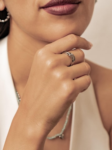 Hey Happiness Ring 'Wave Open'‌‌‌‌‌‌‌‌ in Silber