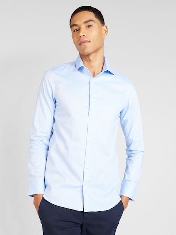 Michael Kors Slim fit Overhemd in Blauw: voorkant