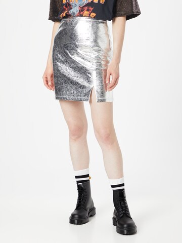 Warehouse Skirt in Silver: front